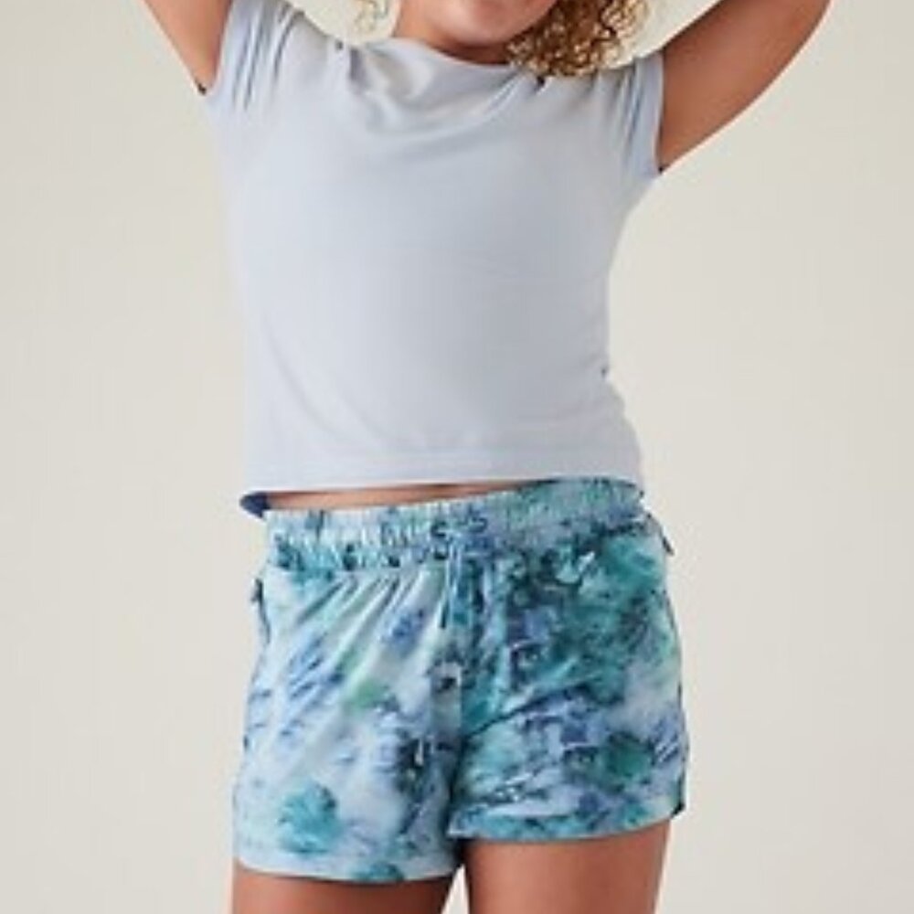 Athleta NEW Girl All Play 3" Tie Dye Shorts Size L/12